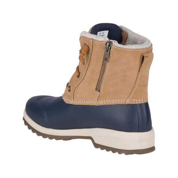 SPERRY Womens Brown Up Heel Pull-Tab Maritime Toe Block Heel Duck Boots 10 M - Picture 2 of 4